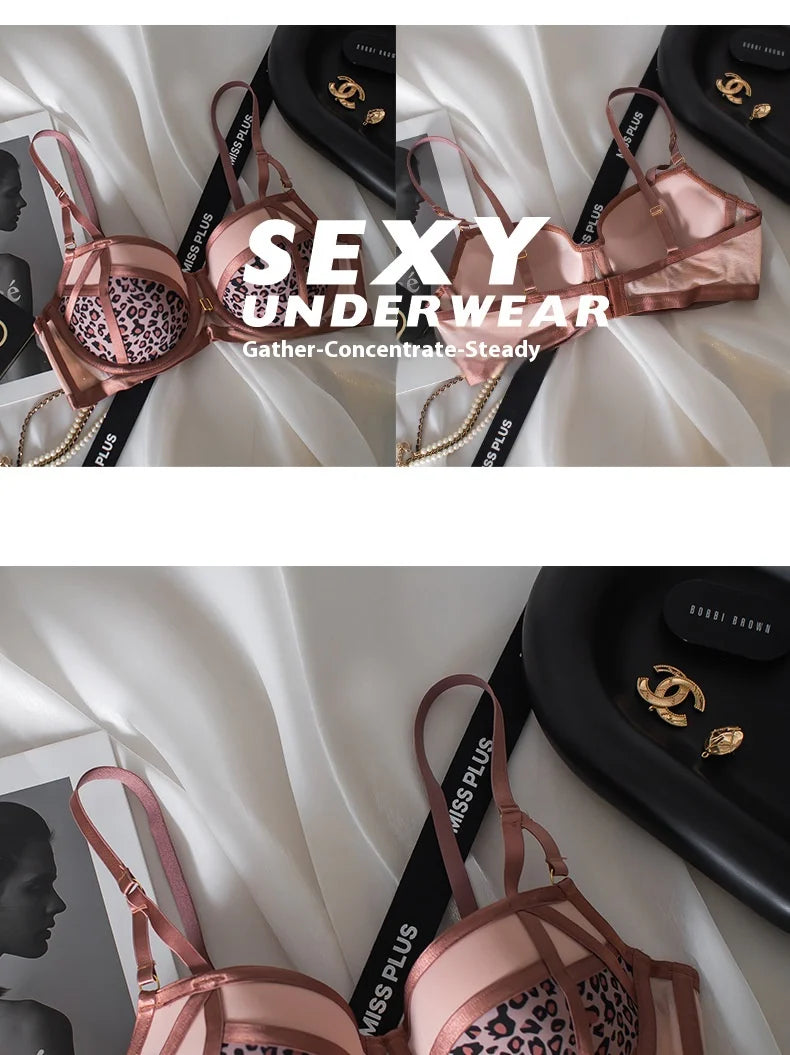 Women's Leopard Print Bra Set