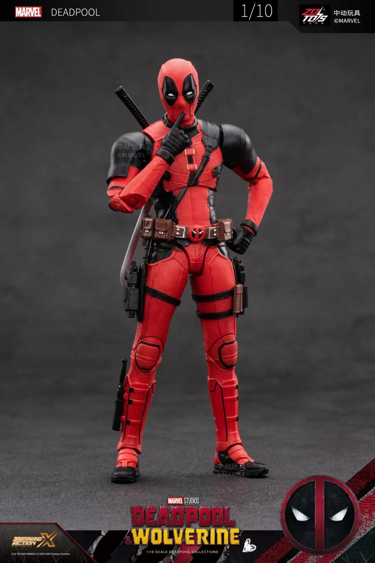 ZD Toys Deadpool & Wolverine Action figures Deadpool Boxed Wolverine  Collection Adult Action Figures Kids Toy