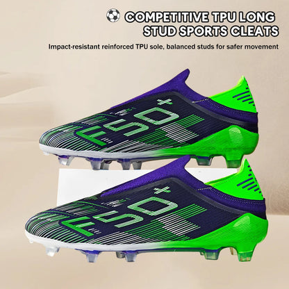 Upgraded Wear Resistant AG FG Football Shoes Skin-friendly PU Fabric Hard TPU Stud Stable Support Outdoor Natural Grass Sports