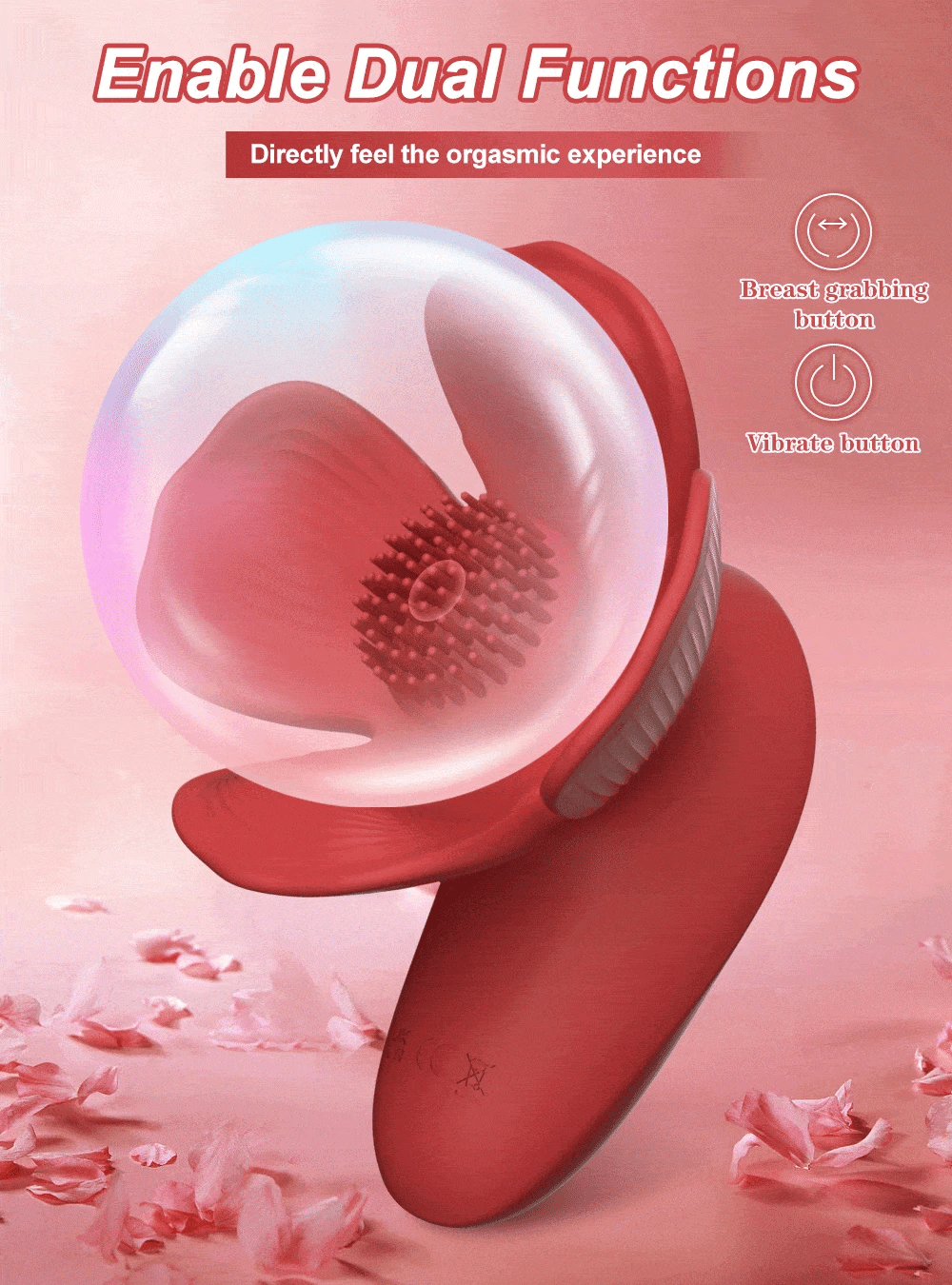 Vibrator Flower Sex Toys Nipple Chest Stimulator Massager Masturbation Tools for Women Sex Toys Shape Vibration Adult Supplies