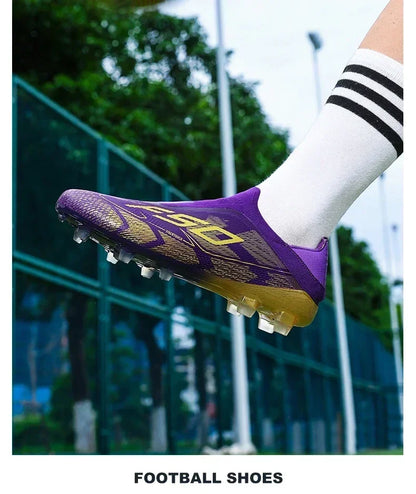 New Men Football Boots Sneakers High-quality Non-Slip Boys Cleats Hot-selling Soccer Shoes Grass Outdoor Match High-top Light