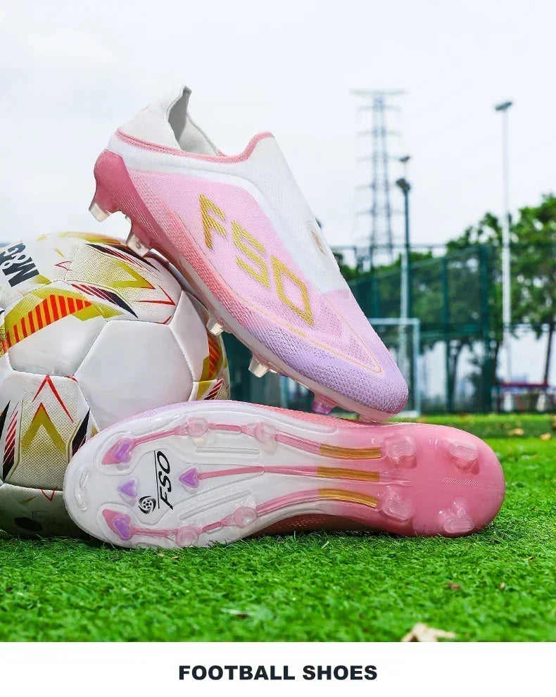 New Men Football Boots Sneakers High-quality Non-Slip Boys Cleats Hot-selling Soccer Shoes Grass Outdoor Match High-top Light