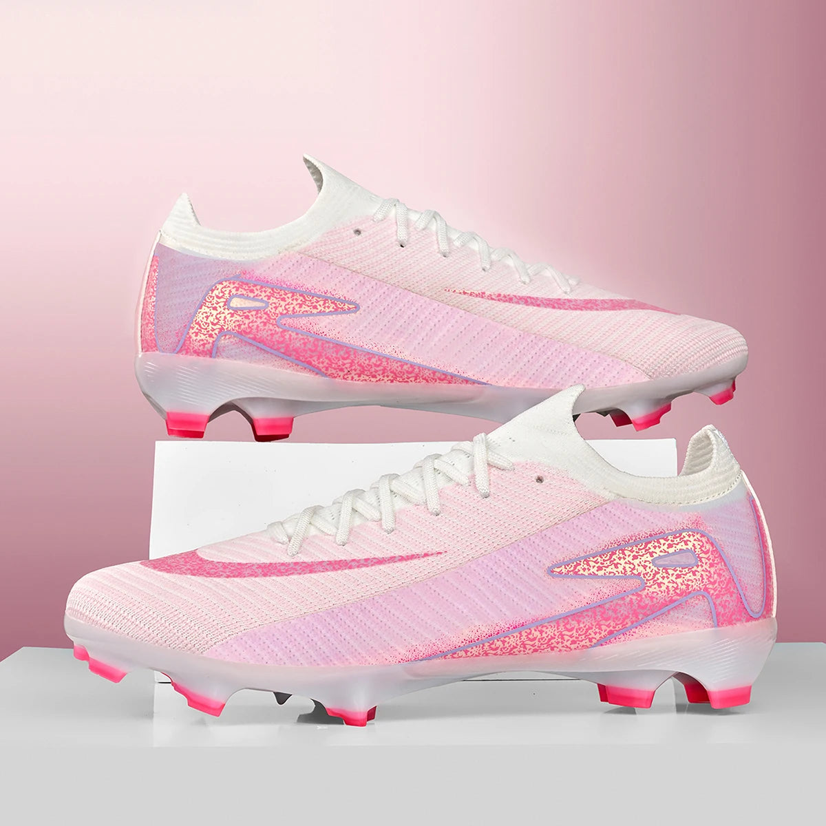 Men AG FG Football Cleats Soft PU Upper Reinforced Stud Structure For Adult Outdoor Lawn Football Match And Training
