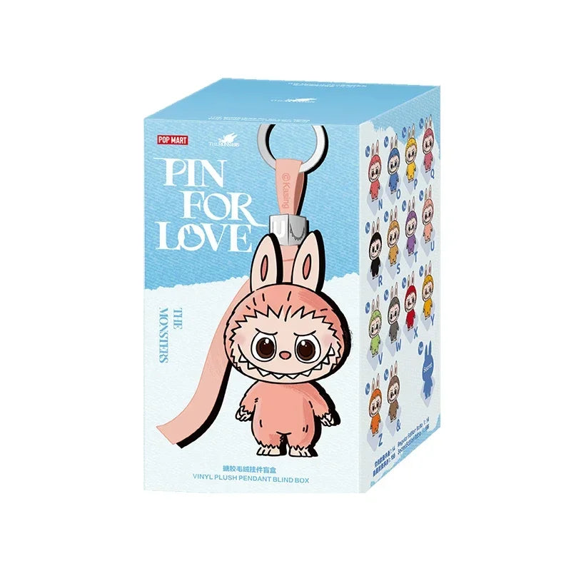 POP MART LABUBU THE MONSTERS PIN FOR LOVE Series Vinyl Plush Pendant Blind Box Mystery Box Guess Bag Toys Doll Cute Anime Figure