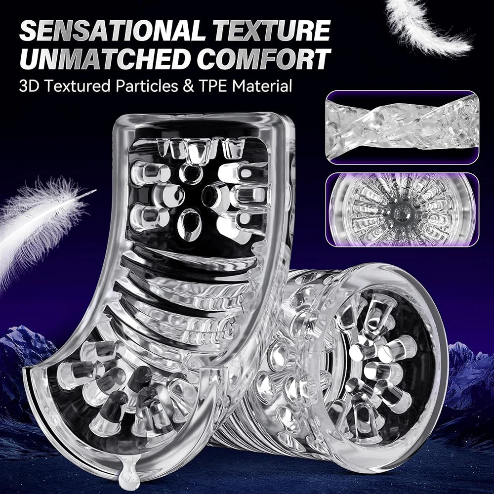 Male Masturbator Sex Toys for Men - Adult Toy Male Sex Toys with 7 Thrusting & 7 Rotating, Pocket Pussy Hands Free Sex Machine