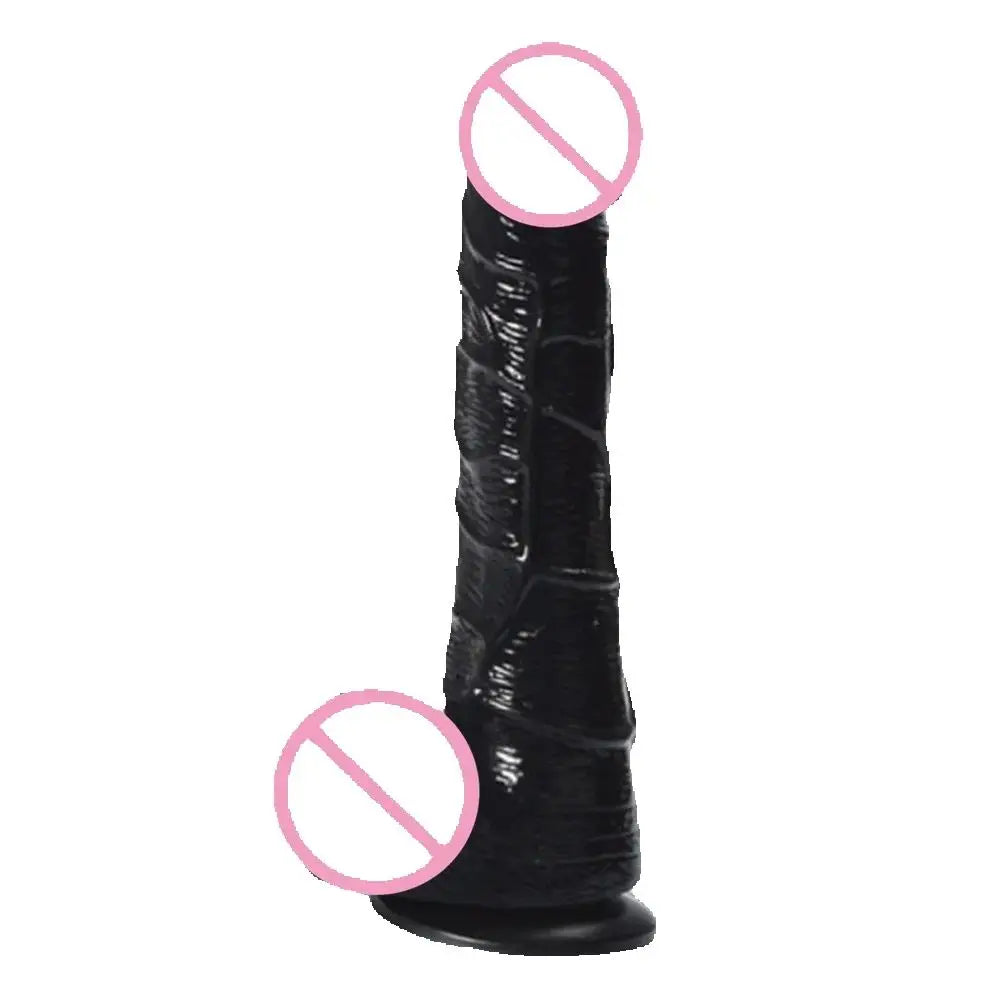 MwOiiOwM 19cm Whopper Black Realistic Dildos Sucker Dick for Women, Erotic Sex Toys Simulation Male Penis Adult Products