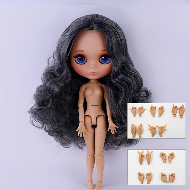 ICY DBS Blyth Doll BJD Joint Body tan Skin Matte Face New face Set Doll 1/6 30cm Gift Anime SD