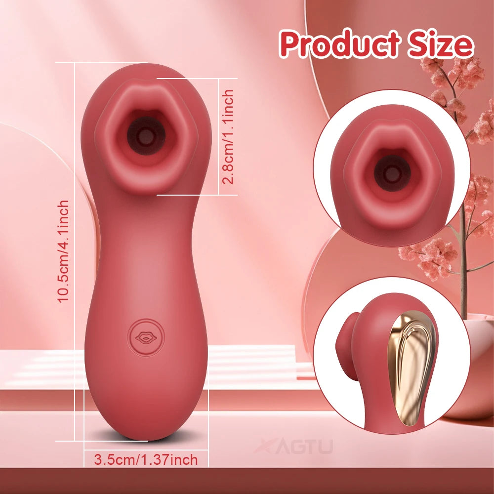 App-Controlled Rose Suction Massager