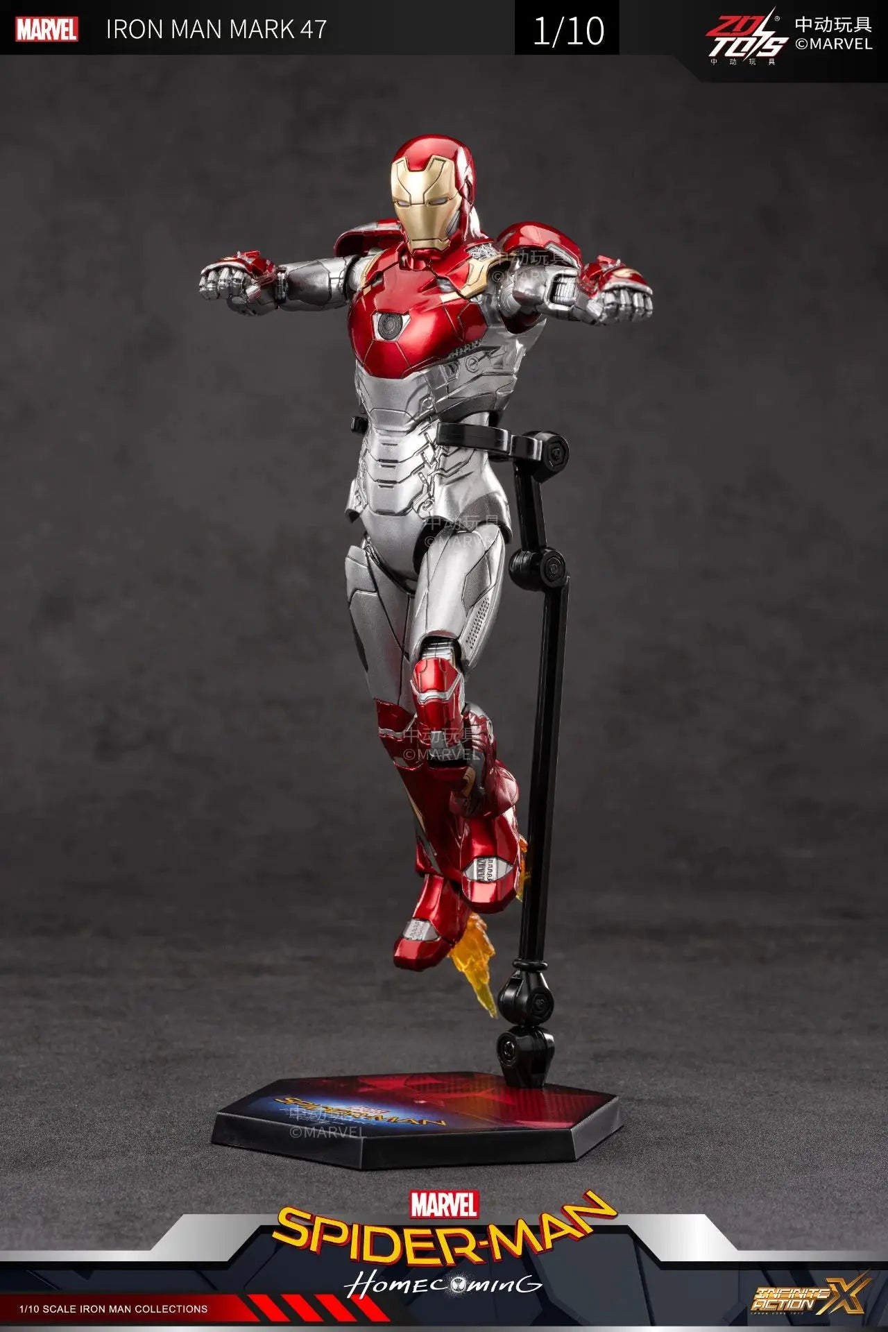 ZD Iron Man Figure Legends Iron Man Mk41 Mk47 Tank MK24 Iron Patriot 2.0 MK35 Red Snapper 1/10 Scale Iron Man Collections Gift