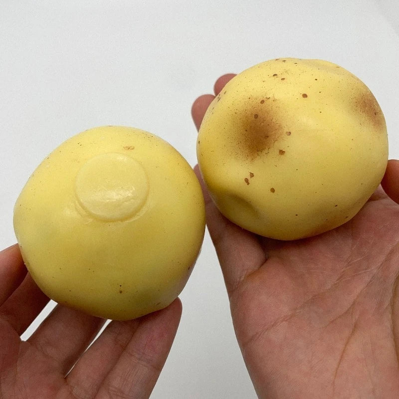 Crunchy Squishy Potato Stress Ball Squeeze Toy Crispy Potato Squishy Fidget Ball Handmade Round Blocks Filled ASMR for Adult