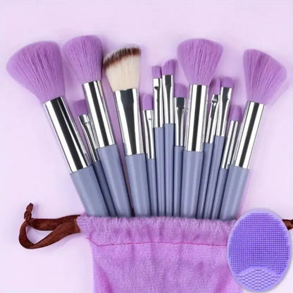 Professional Makeup Brush Set with Sponge & Storage Options