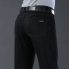Men's classic high-end fashion versatile jeans, soft and slightly elastic black business denim pants, stylish upper body