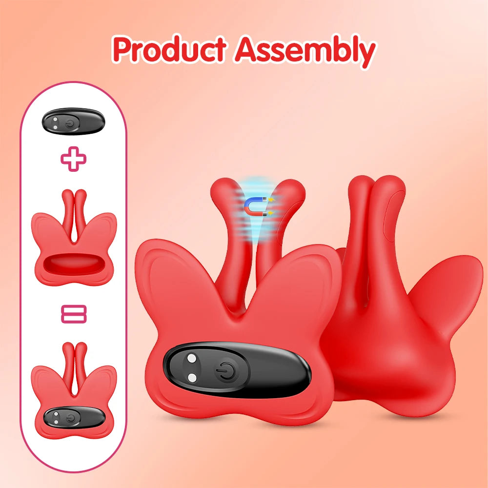 Nipple Toys Nipple Clamp Vibrator Sex Toys, APP Remote Control Adult Toys BDSM Toys 1 Pair Wearable Vibrators Feamle Sex Toy