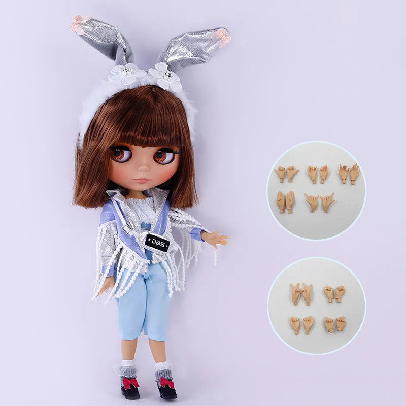 ICY DBS Blyth Doll Tan Skin Matte Face With Eyebrows Special Price 1/6 BJD JOINT body Neo Anime