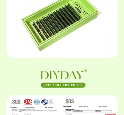DIYDAY Narrow 3d 4d 5d Eyelash Extension V-Shaped Volume Fans W Shape Eyelashes BASF Natural Dense Faux Mink Lashes