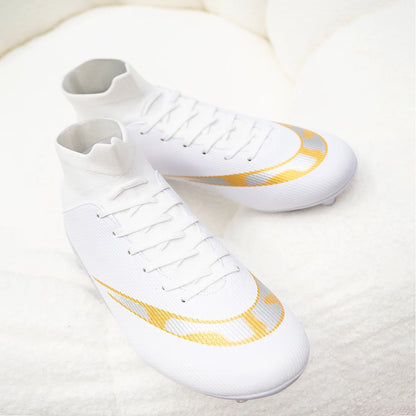 High-Quality High-Top Football Shoes, TF and FG, Offer Comprehensive Comfort, Exceptional Grip, and Precise Shooting. Sole Spike