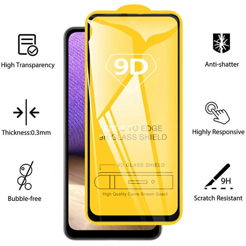 1-5PCS 9D Full Cover Tempered Glass For iPhone 17 16 15 11 12 13 14 18 Pro Max 16E Screen Protector For iPhone 13 Mini XR XS Max