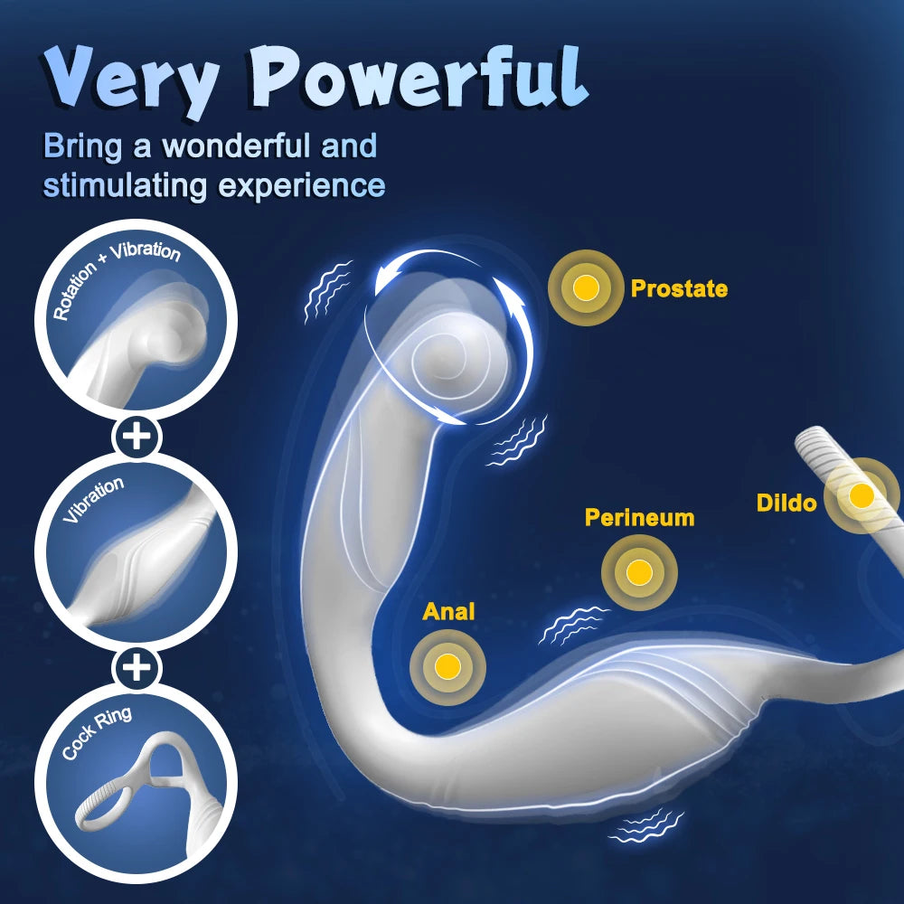 Remote-Control Rotating Prostate Massager
