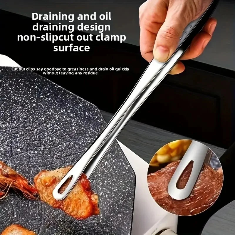 1pc/2pcs stainless steel multifunctional barbecue clips perfect for barbecue, baking and camping durable kitchen tools