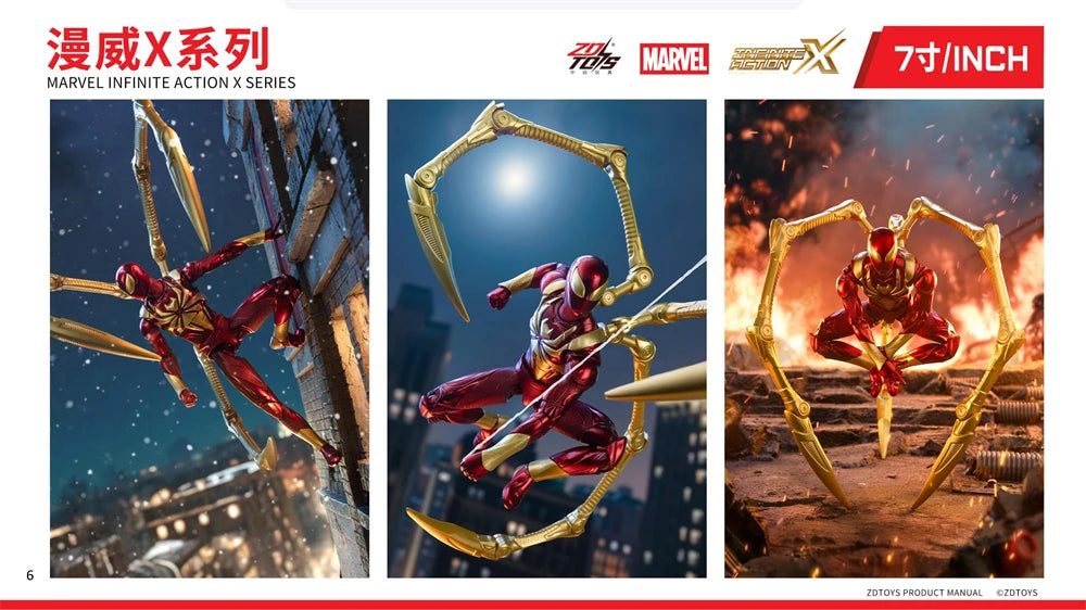 Marvel ZD Toys Iron Man Figure MK3 MK4 MK85 MK42 MK18 MK19 Spider-Man PS4 Iron Spider Action Figure Collections Gift