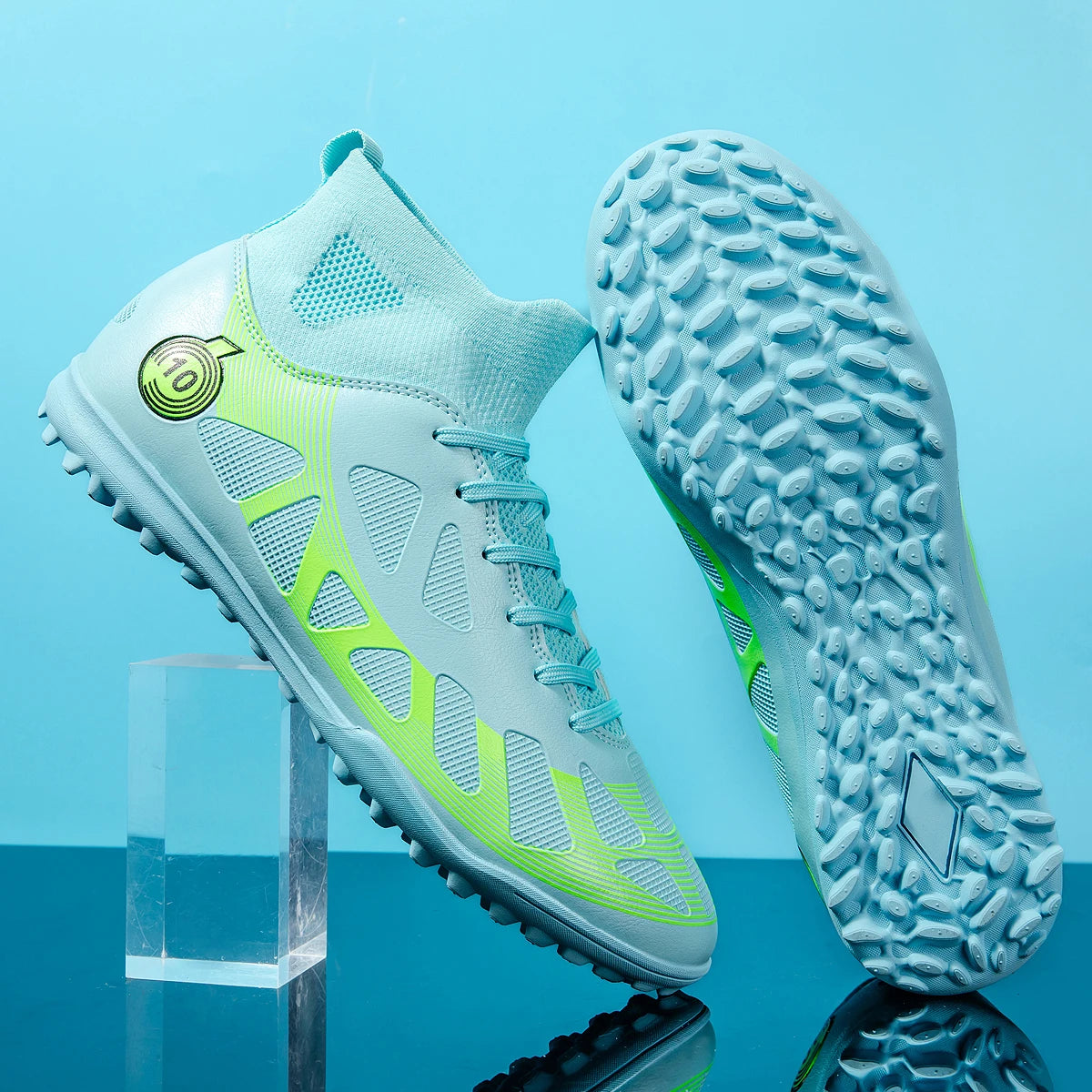 Professional Sports Football Shoes TF Broken Nail Teenagers Durable Wear Resisting Training Shoes Adult High-Tops Soccer Shoes