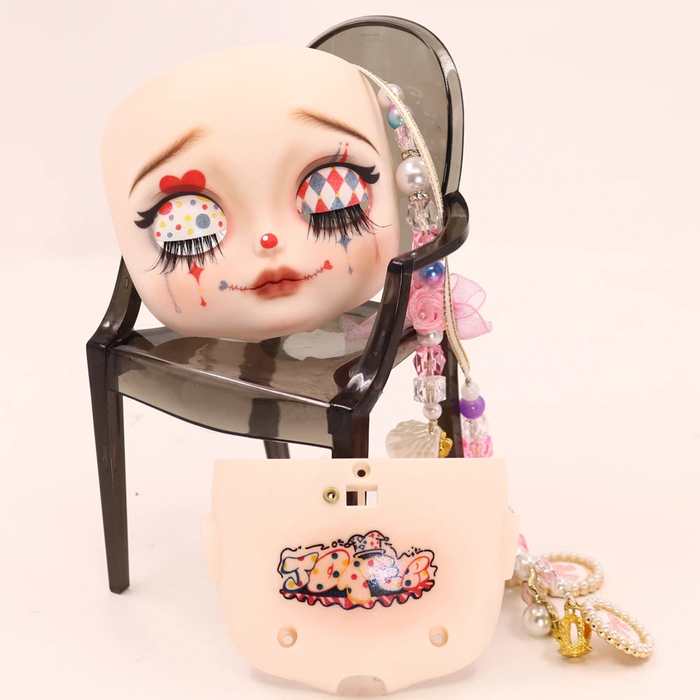 ICY DBS Blyth Baby Face DIY Matte Face Hand Painted Makeup Backplate and Screws