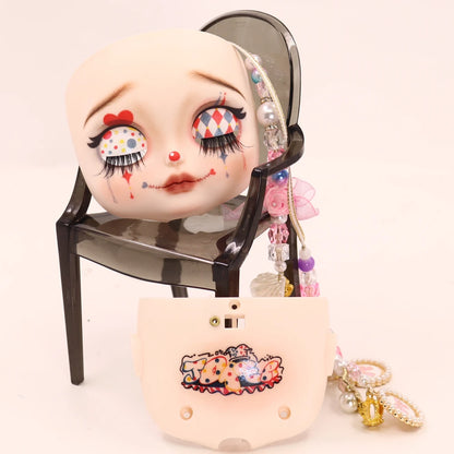 ICY DBS Blyth Baby Face DIY Matte Face Hand Painted Makeup Backplate and Screws