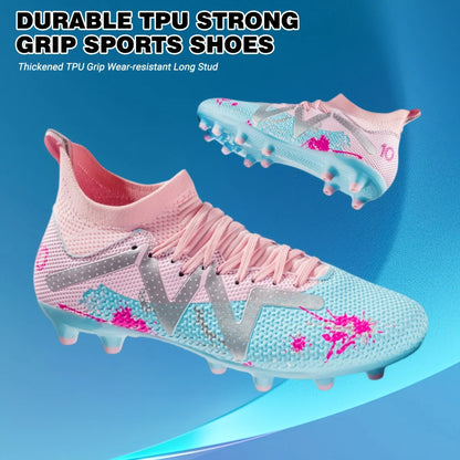 Unisex Men AG FG Soccer Boots Durable PU Upper Robust Rubber Studs For Outdoor Lawn Recreational Football Sports Matches