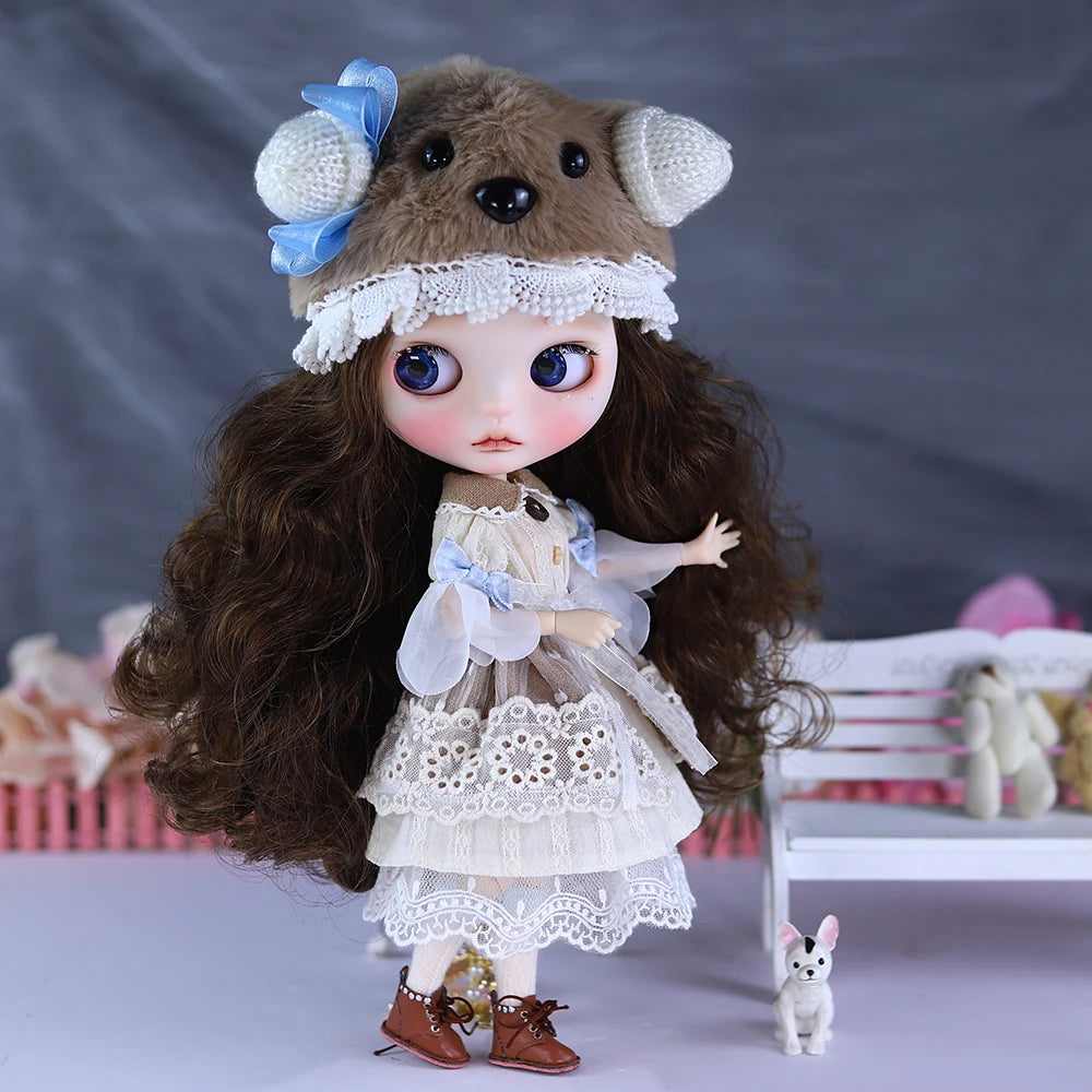 ICY DBS Blyth 1/6 Doll Hand Painted Set Morning Dew Tears Frosted Face Doll Set SD