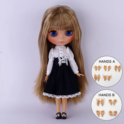 ICY DBS Blyth Doll BJD Joint Body tan Skin Matte Face New face Set Doll 1/6 30cm Gift Anime SD