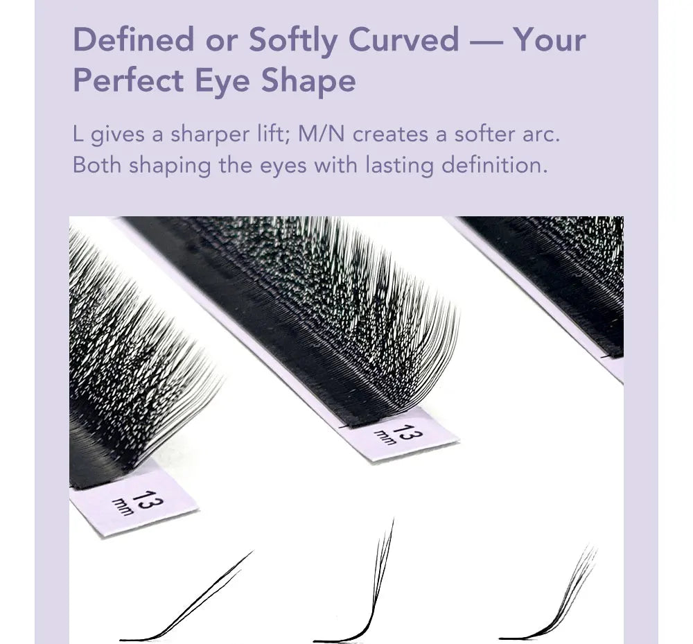 DIYDAY L / LU(M) / N 3D 4D 5D W Shape Eyelash Extension W Style Faux Mink Eyelashes Premade Volume Fan Lashes Supplies