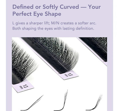 DIYDAY L / LU(M) / N 3D 4D 5D W Shape Eyelash Extension W Style Faux Mink Eyelashes Premade Volume Fan Lashes Supplies