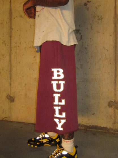Y2K Maroon Reflective Baggy Shorts