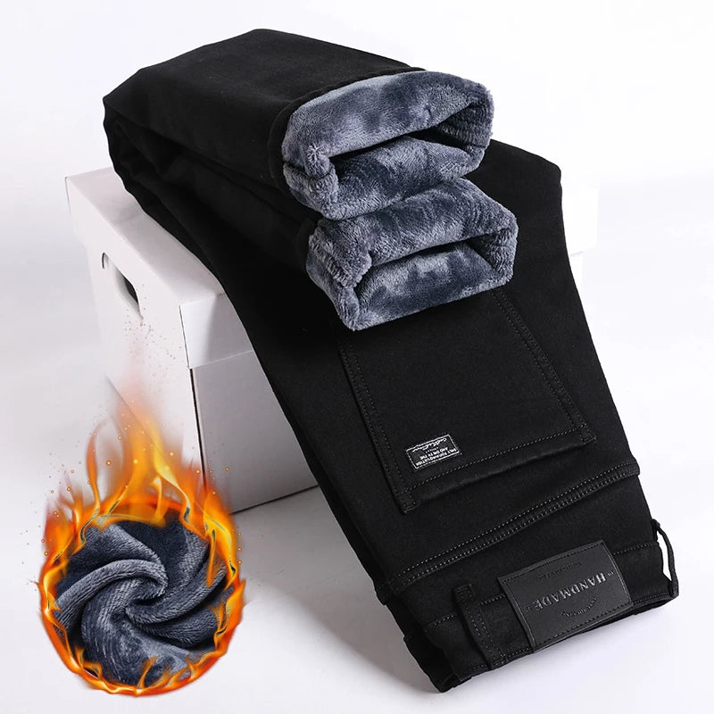 Men's Fleece-Lined Stretch Jeans