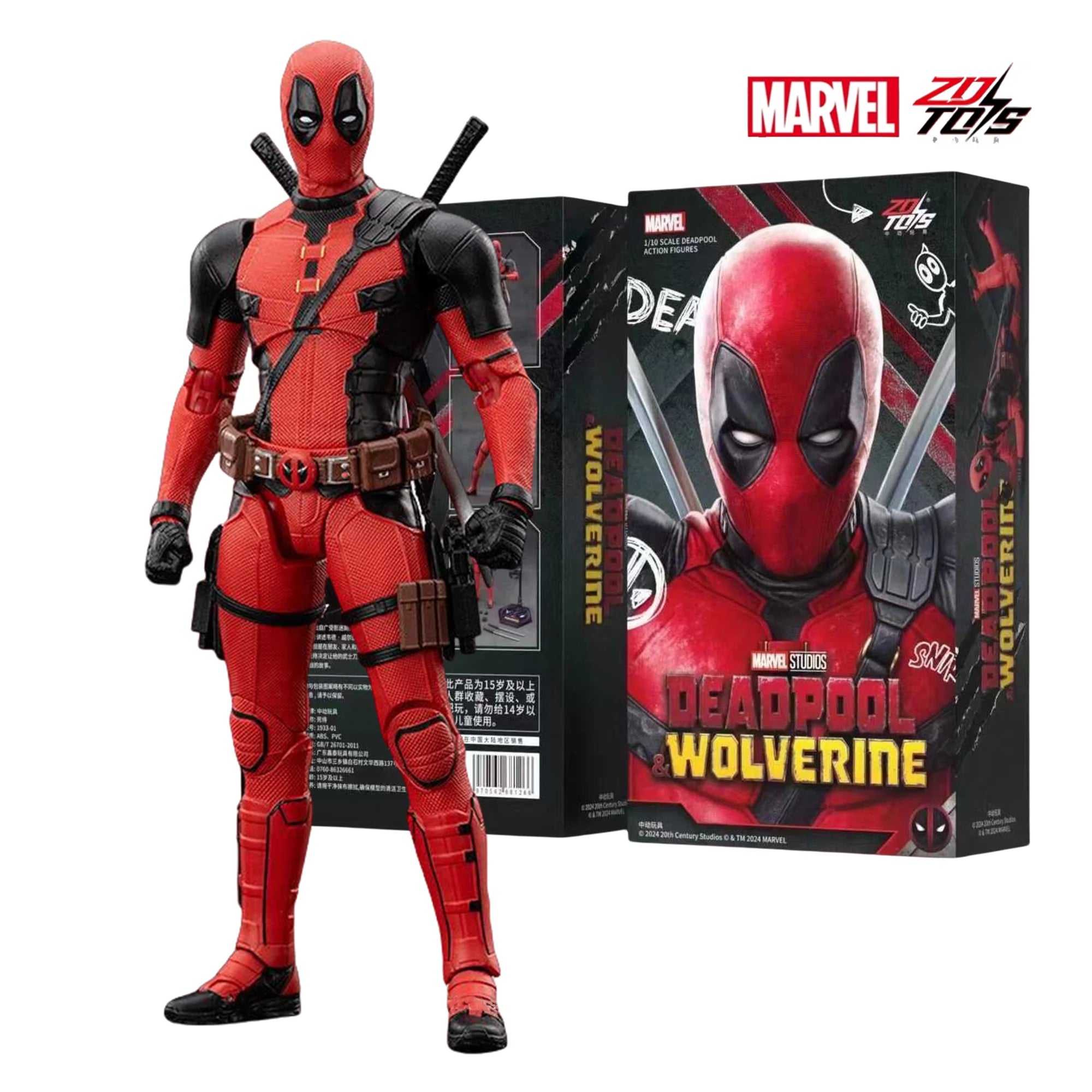 ZD Toys Deadpool & Wolverine Action Figure Deadpool 3 Movie Figure Toy Deadpool & Friend Collection Mode Statue Christmas Toys