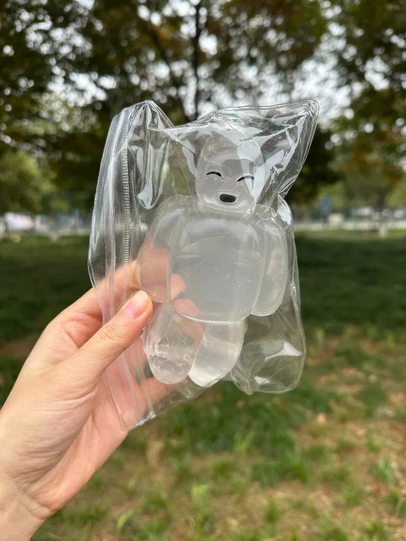 Squishy Transparent Jelly Robot Squeeze Toy Cute Super Soft Slow Rebound Water Sense Cartoon Toy Kawaii Stress-relieving Gift