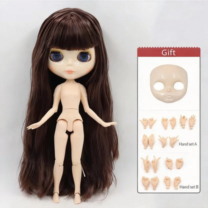 ICY DBS Blyth doll White Skin Glossy face Matte face Joint body with hand set A&B 1/6 bjd suitable diy makeup Special price