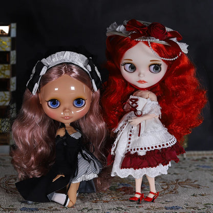ICY DBS Blyth Doll Joint Body 30CM BJD Toy White Shiny Face and frosted Face with Extra Hands AB and Panel 1/6 DIY Fashion Doll