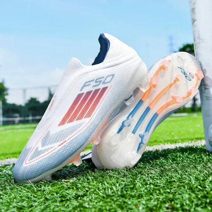 New Men Soccer Shoes Match Adult Long Spikes Non Slip Football Boots Sport Boys Training Outdoor Cleats Breathable Comfortable