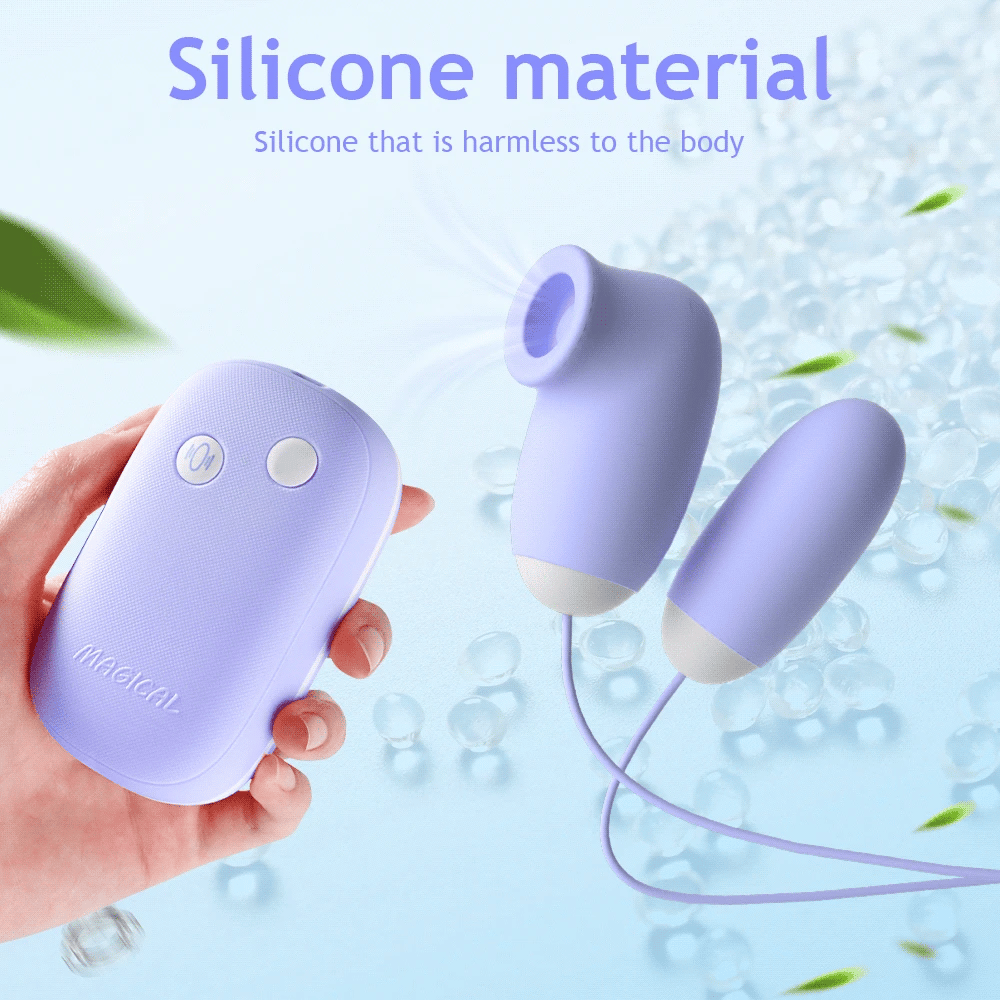 Double Jump Egg Clit Sucker Vagina Sucking Vibrator With Cute Magic Box Female Clitoris Vacuum G-pot Stimulator Nipple Sex Toys