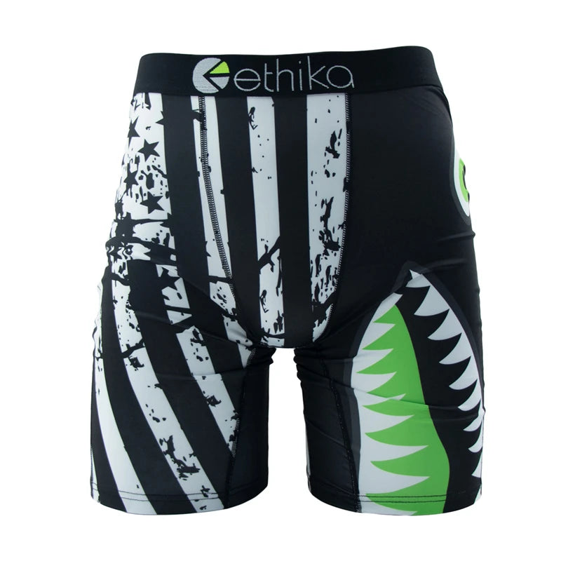 ETHIKA 1Pcs Sexy Men Underwear Boxers Breathable Man Swimming Underpants Plus Size S-3XL Mens Panties Trunks Men's Boxer Briefs