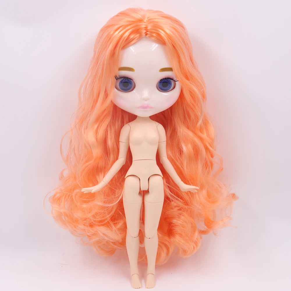ICY DBS Blyth Doll Carved Lips Face White Skin Joint Body 1/6 BJD Special Price OB24 Toy Gift