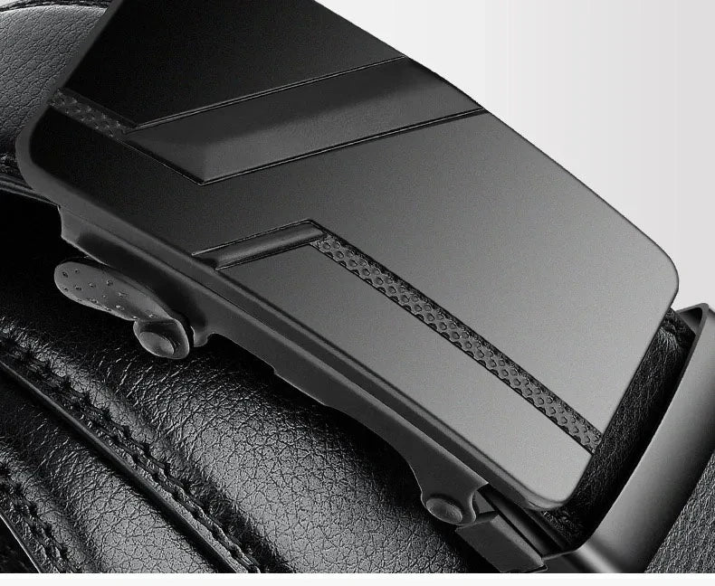 DINISITON Fashion business men's belts, authentic luxury brand belts, metal buckles, high-quality soft belts