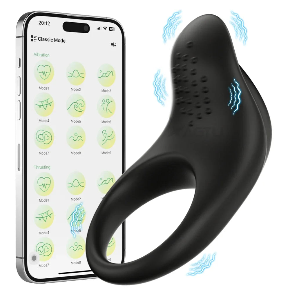 Vibrating Cock Ring Penis Ring for Men Ejaculation Delay Penis Glans Vibrator Clit Stimulator Adult Goods Sex Toy for Couples