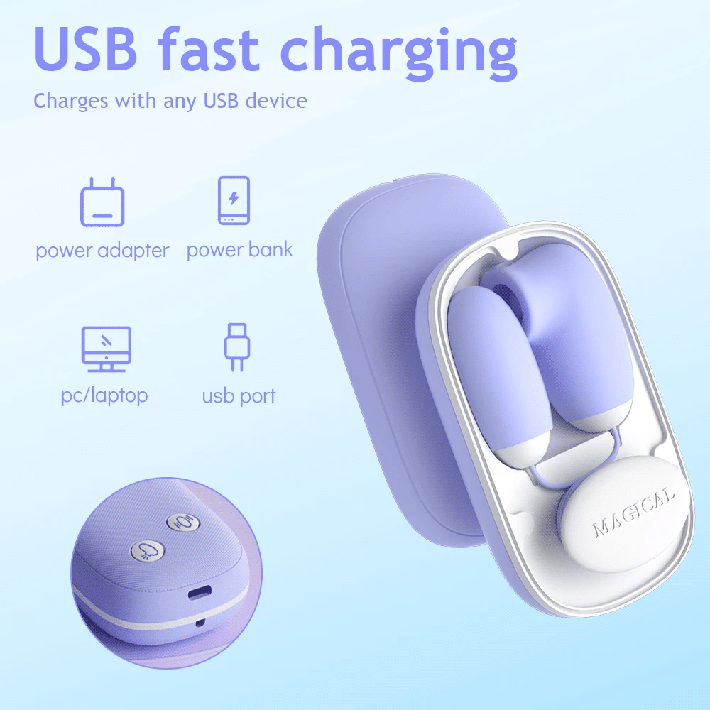 Double Jump Egg Clit Sucker Vagina Sucking Vibrator With Cute Magic Box Female Clitoris Vacuum G-pot Stimulator Nipple Sex Toys