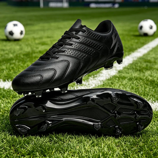 Classic Style AG FG football shoes PU Fabric Ventilated Upper TPU Wearproof Outsole Unisex Kids Outdoor Football Shoes