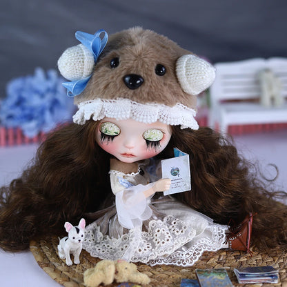 ICY DBS Blyth Plush Costume Girl BJD Animation Toys Cute Rabbit Set Girl Gift