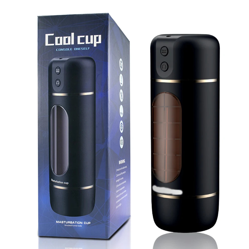 Automatic Male Masturbator Cup Vibration Vibrating Masturbation Machine Vagina Pusssy Blowjob Toys for Man Adults 18