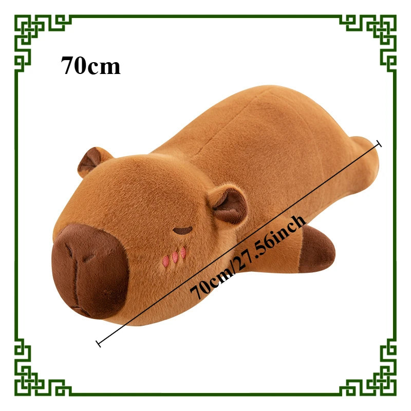 Capybara Plush Toy Set Mommy with 4 Baby Capibara Plushie Doll Stuffed Animal Pillow Turtle Backpack Kid Toys Christmas Gift