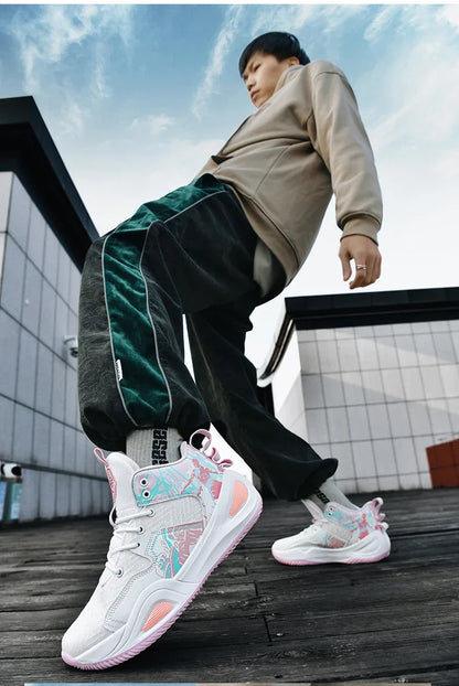 Men Basketball Shoes Trainer Unisex Breathable Athletic Sneakers Light Non-slip High Quality Unisex Outdoor Women Sports Shoes